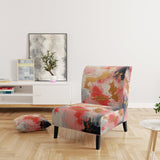 Unfamiliar Happiness Abstract Expressionism - Upholstered Modern Accent Chairs