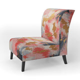 Unfamiliar Happiness Abstract Expressionism - Upholstered Modern Accent Chairs