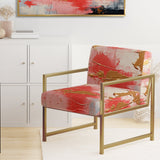 Unfamiliar Happiness Abstract Expressionism - Upholstered Modern Accent Chairs