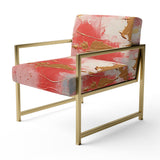 Unfamiliar Happiness Abstract Expressionism - Upholstered Modern Accent Chairs