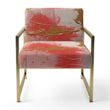 Unfamiliar Happiness Abstract Expressionism - Upholstered Modern Accent Chairs
