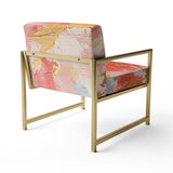 Unfamiliar Happiness Abstract Expressionism - Upholstered Modern Accent Chairs