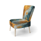 Comfort Of Glory Abstract Expressionism Blue - Modern Arm Chair