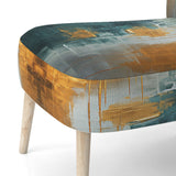 Comfort Of Glory Abstract Expressionism Blue - Modern Arm Chair