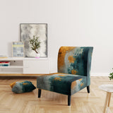 Comfort Of Glory Abstract Expressionism Blue - Modern Arm Chair