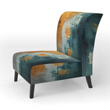 Comfort Of Glory Abstract Expressionism Blue - Modern Arm Chair