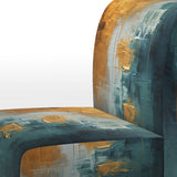 Comfort Of Glory Abstract Expressionism Blue - Modern Arm Chair