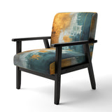 Comfort Of Glory Abstract Expressionism Blue - Modern Arm Chair
