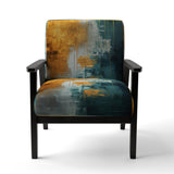 Comfort Of Glory Abstract Expressionism Blue - Modern Arm Chair
