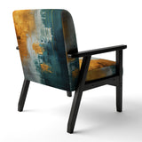 Comfort Of Glory Abstract Expressionism Blue - Modern Arm Chair
