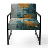 Comfort Of Glory Abstract Expressionism Blue - Modern Arm Chair