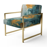 Comfort Of Glory Abstract Expressionism Blue - Modern Arm Chair