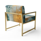 Comfort Of Glory Abstract Expressionism Blue - Modern Arm Chair