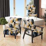 Yes To Everything Abstract Nova Blue - Modern Arm Chair