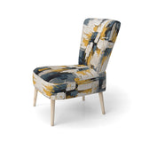 Yes To Everything Abstract Nova Blue - Modern Arm Chair