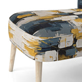 Yes To Everything Abstract Nova Blue - Modern Arm Chair