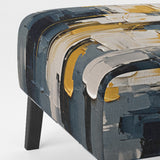 Yes To Everything Abstract Nova Blue - Modern Arm Chair