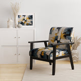Yes To Everything Abstract Nova Blue - Modern Arm Chair