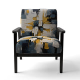 Yes To Everything Abstract Nova Blue - Modern Arm Chair