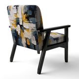 Yes To Everything Abstract Nova Blue - Modern Arm Chair