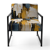 Yes To Everything Abstract Nova Blue - Modern Arm Chair