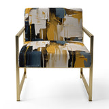 Yes To Everything Abstract Nova Blue - Modern Arm Chair