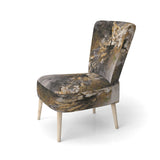 Dreams Of Abundance Black And Gold - Modern Accent Slipper Chair