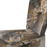Dreams Of Abundance Black And Gold - Modern Accent Slipper Chair