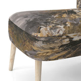 Dreams Of Abundance Black And Gold - Modern Accent Slipper Chair
