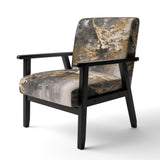 Dreams Of Abundance Black And Gold - Modern Accent Slipper Chair