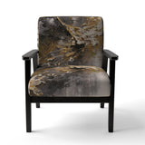 Dreams Of Abundance Black And Gold - Modern Accent Slipper Chair