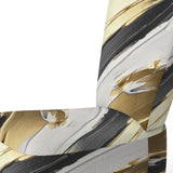 Waves Of Midnight Passion Abstract Black Gold - Modern Arm Chair
