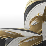 Waves Of Midnight Passion Abstract Black Gold - Modern Arm Chair