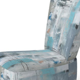 Serene Subtility In Abstract Light Blue - Modern Arm Chair