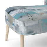 Serene Subtility In Abstract Light Blue - Modern Arm Chair