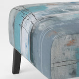 Serene Subtility In Abstract Light Blue - Modern Arm Chair