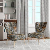 Autumn Jazz Abstract Expressionism - Modern Accent Slipper Chair