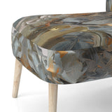 Autumn Jazz Abstract Expressionism - Modern Accent Slipper Chair