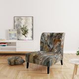 Autumn Jazz Abstract Expressionism - Modern Accent Slipper Chair