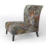Autumn Jazz Abstract Expressionism - Modern Accent Slipper Chair