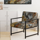 Autumn Jazz Abstract Expressionism - Modern Accent Slipper Chair
