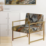 Autumn Jazz Abstract Expressionism - Modern Accent Slipper Chair
