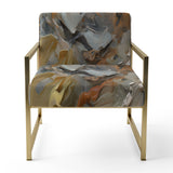 Autumn Jazz Abstract Expressionism - Modern Accent Slipper Chair
