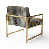 Autumn Jazz Abstract Expressionism - Modern Accent Slipper Chair