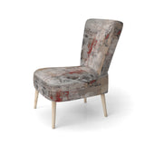 Fading Passion Abstract In Retro Beige And Red - Upholstered Modern Accent Chairs