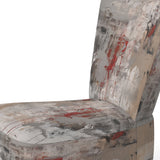 Fading Passion Abstract In Retro Beige And Red - Upholstered Modern Accent Chairs