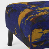 Afternoon Sun Abstract Expression In Admiral Blue - Modern Arm Chair