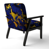 Afternoon Sun Abstract Expression In Admiral Blue - Modern Arm Chair
