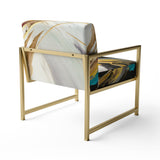 Smooth Bliss Abstract Gold Black Blue - Modern Accent Side Chair