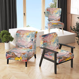 Summer Pastel Groove Abstract Expressionism - Modern Accent Side Chair